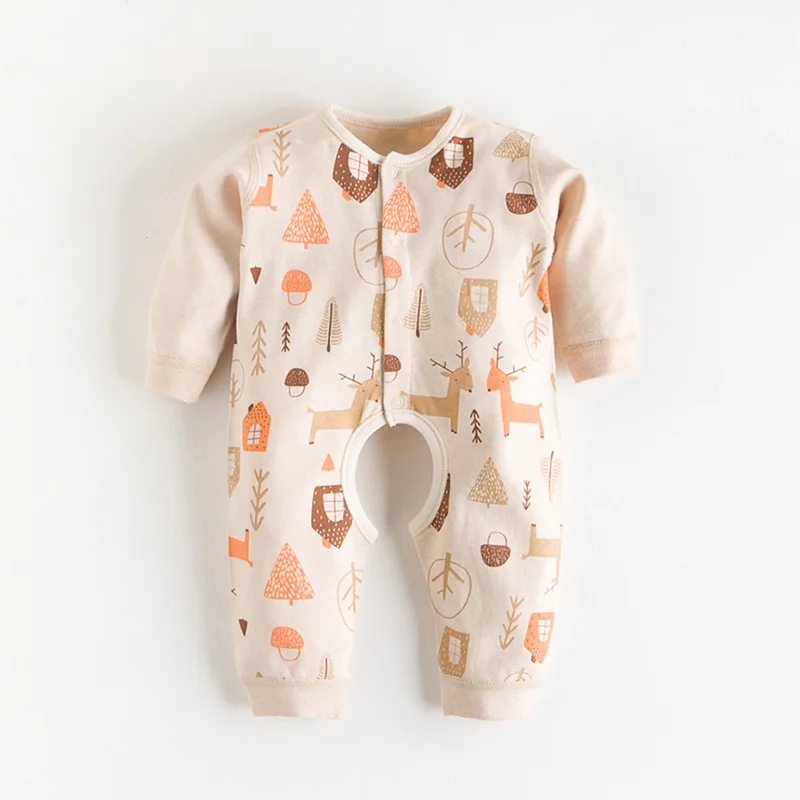 

baby clothes Colored cotton cute print baby jumpsuit spring and summer new boy girl romper newborn infant rompers ropa bebes
