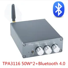 Marque Nouveau BL10A TPA3116 Bluetooth 4.0 Hifi Audio Numérique Amplificateur de Puissance 50 W + 50 W 12 V Fini Amplificador maison AMPLI Sliver