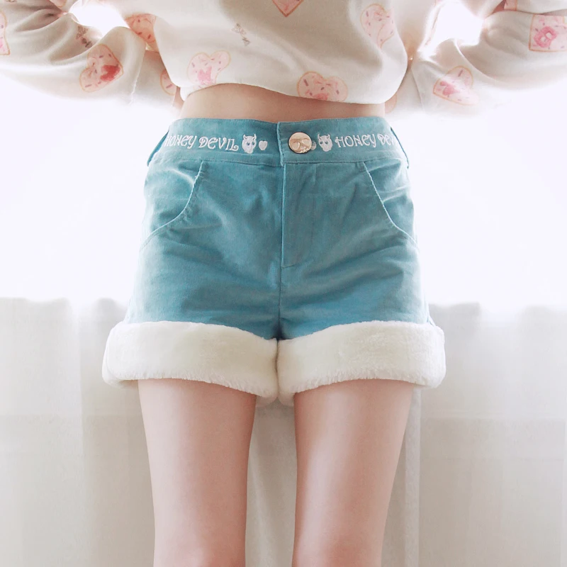 princess-sweet-lolita-shorts-bobon21-exclusive-design-embroidery-corduroy-plush-edge-plush-bag-behind-shorts-b1290