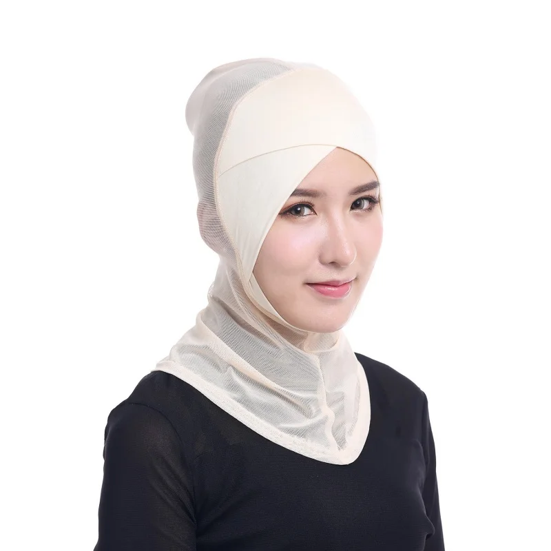 

Fashion Patchwork Women Scarf Hijabs Islamic Neck Cover Bonnet Full Cover Inner Hijab Cap Lady Headwear Bone Bonnet Muslim Hijab
