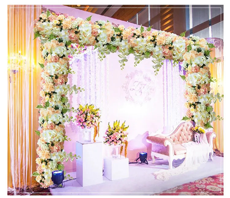 Flone Artificial Flower Row DIY Silk Flower Hydrangea Peony Rose Flower Wedding Arch Road Lead Home Hotel Party Decor DIY Flores (16)