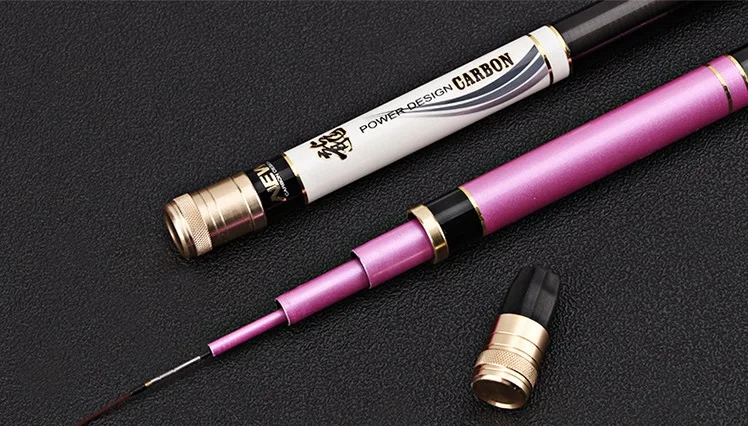 Drop Shipping 3.6M-7.2M Telescopic Fishing Rod High Carbon Fishing Rod Portable Ultralight Pole 28 Tonal Stream Rod Carp Fishing