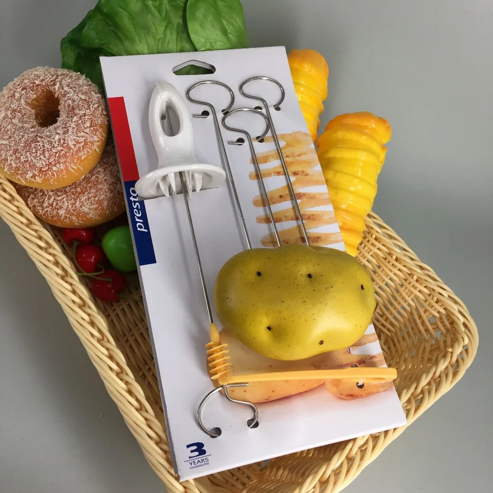 

Manual Spiral Slicer Tornado Potato Spiral Cutter Vegetable Shred Device Kitchen Tools Accessories Making Twist Shredder