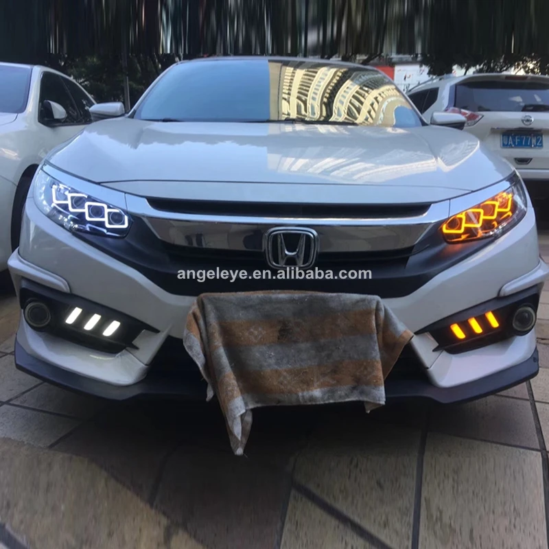 Светодиодная фара для Honda Civic 2016-2017 года передней фары BUGATTI Style JL | Автомобили и