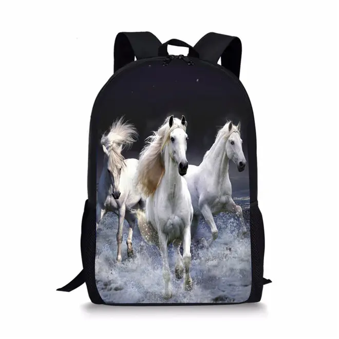 Рюкзак Детский лошадь школьный ранец сумки школьный ортопедический рюкзаки для детей школьный рюкзак для девочек Mochilas Escolares - Цвет: W3755C