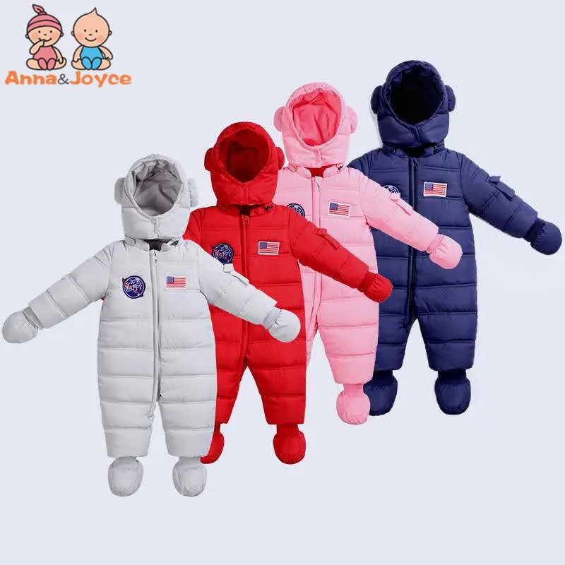 

2018 New Style Winter Baby Down Cotton Bodysuits Clothes Plus Thickening Baby Winter Outfit Children's Rompers