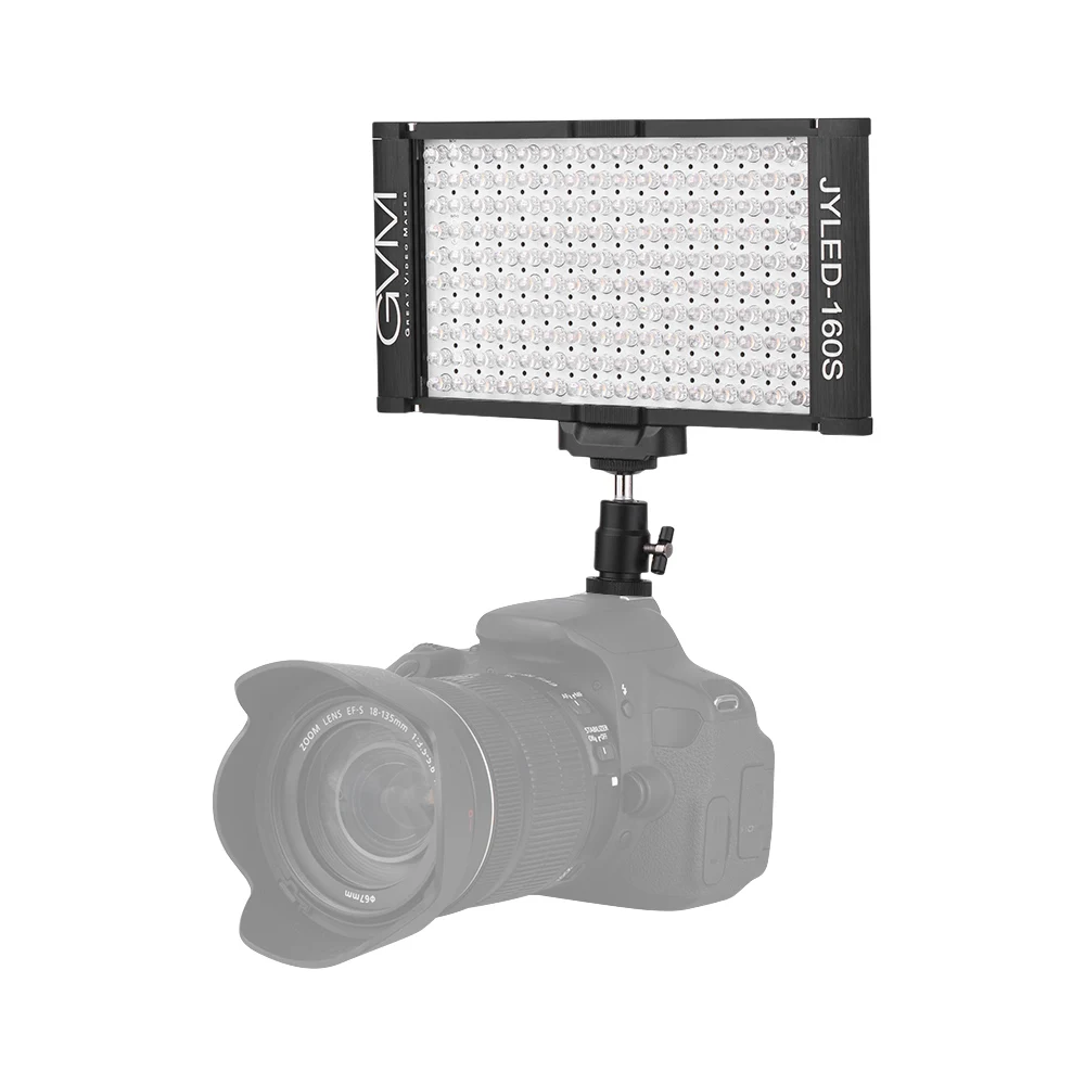 GVM 160 светодиодный светильник с регулируемой яркостью двухцветная температурная панель свет на цифровой камере видео свет для Canon Nikon sony Olypus