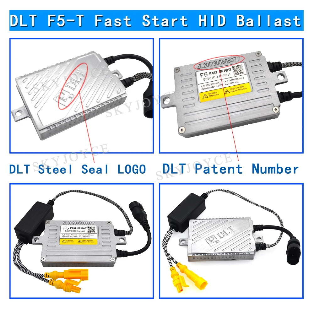 AC 55 Вт Xenon DLT F5 Быстрый Яркий HID балласт для 35 Вт 55 Вт Cnlight Yeaky Heartray HID набор ламп быстрый запуск тонкий 12 В 55 Вт HID реактор