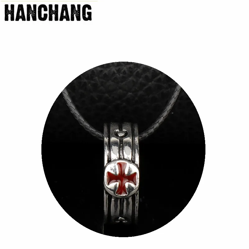 

Dropshipping Usable Jewelry Vampire Knight Cross Templar With Round Stainless Steel Pendant Necklace Rope Chain Women Men