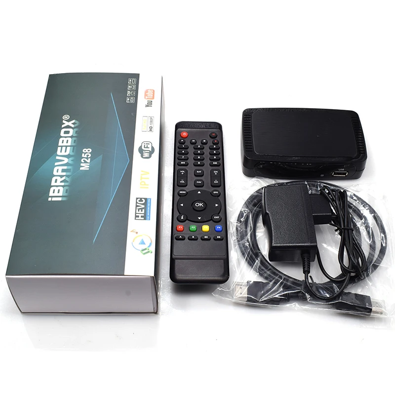 IBRAVEBOX M258 Smart tv Box Ip tv/Отт HEVC и H.264 телеприставка поддержка clines ccccam usb wifi спутниковый