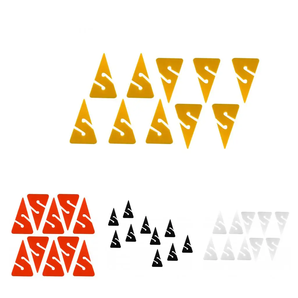 10 Pieces Compact Triangle Shaped PVC Dive Directional Rope Line Arrow Markers for Scuba Cave and Wreck Diving Safety Gear 