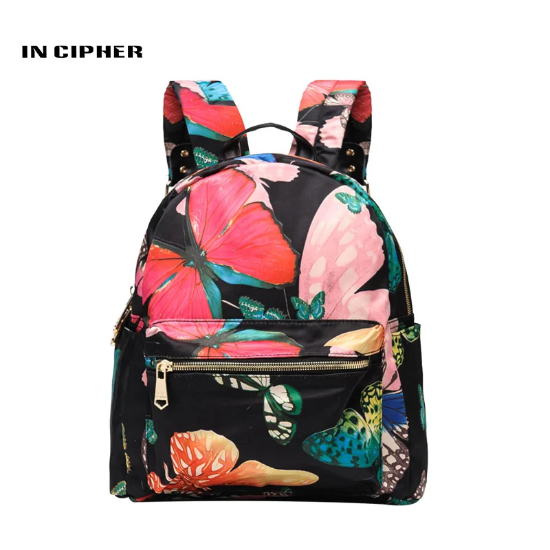 

Nylon Character Waterproof Bag Backpack Women For Teenage Girls In Cipher Brand Double Strap Fashion Bags Casual Backpacks