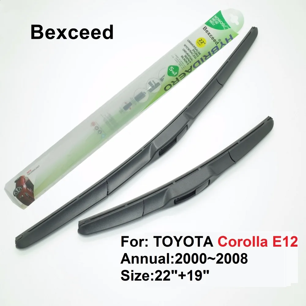 

1 Pair (22"+19") High Quality Bexceed of Car Windshield Hybrid Wiper Blade For TOYOTA Corolla E12