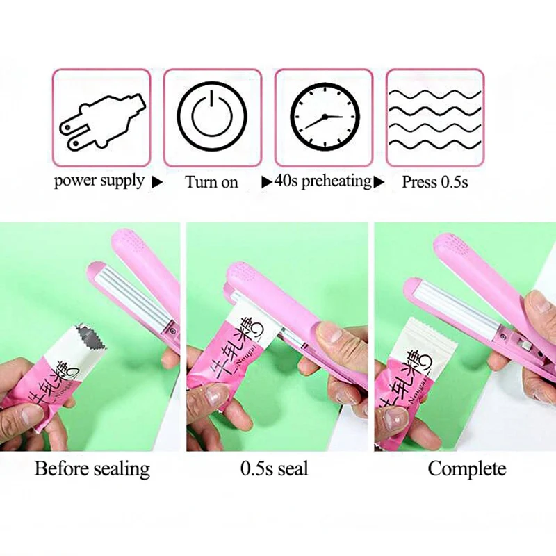  Creative Food Vacuum Sealer Portable Bag Clips Handheld Mini Electric Heat Sealing Machine Seal Pac - 32947436850