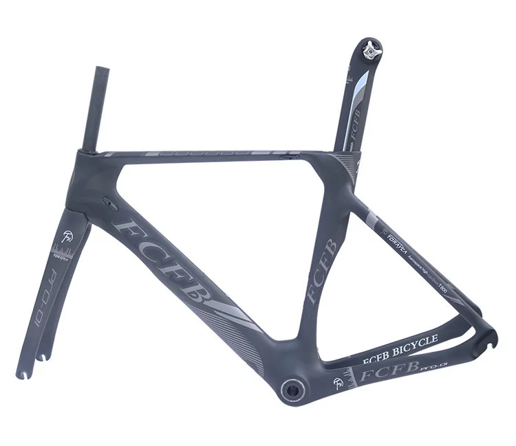 Cheap FCFB carbon road bike Pro01 47/49/51cm new carbon road frame  3K matt BB92  bicicleta road  bike frame with handlebar stem 3