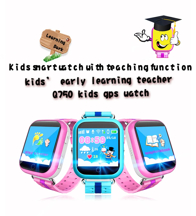 Prix pour 2016 NEW Kids Safe GPS de suivi Montres écran tactile 1.54 "intelligent Montre-Bracelet Q750 SOS Appel Finder Locator Tracker Anti Perdu GSM Prix pour 2016 NEW Kids Safe GPS de suivi Montres écran tactile 1.54 "intelligent Montre-Bracelet Q750 SOS Appel Finder Locator Tracker Anti Perdu GSM