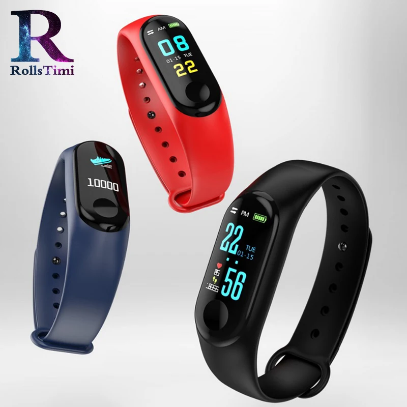 

Smart Sport Bracelets Blood Pressure Heart Rate Monitor Wristband Pedometer Waterproof Fitness Smart Watch men Android iOS 2019