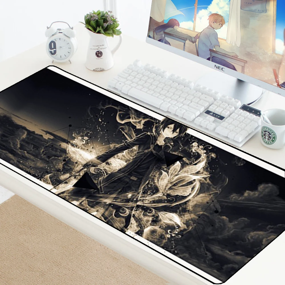 

Gaming Mousepad Locking Edge XL Large Mouse Pad Gamer Game Mouse pad Anime DIY Computer Desk Mousepad Mat For Dota2 LOL 70*30CM