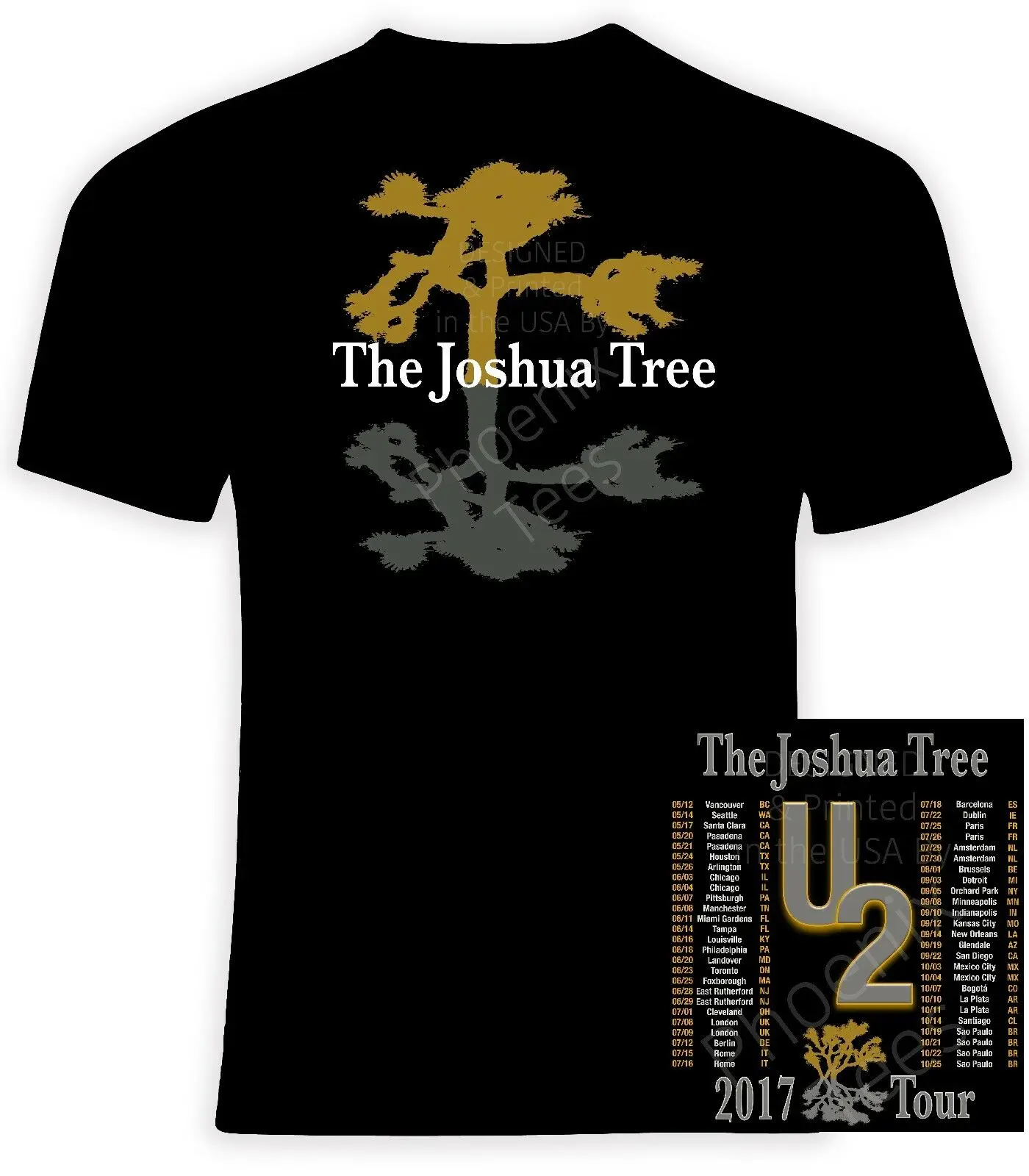 

U2 The Joshua Tree 2017 Tour T Shirt