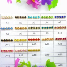 Gold base claw high density 5 yards/Roll rhinestone cup chain ss6 2mm SS8 2.5mm SS10 2.8mm SS12 3mm 4mm Sew On glue on trimming