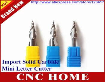 

New Arrival 2pcs 2F*1.5Tip*30Degree*22C*12Shank Mini Letter Cutter/Mini Letter Cutting Tools/Acrylic Smaller Letter Cutting Bits