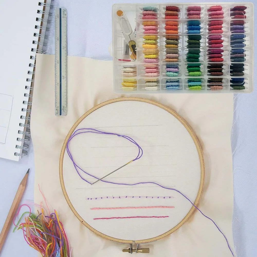 

139pcs/Set Cross Stitch String Set 100 Colors Embroidery Thread String Kits 100 Skeins Floss Cross Stitch Kit