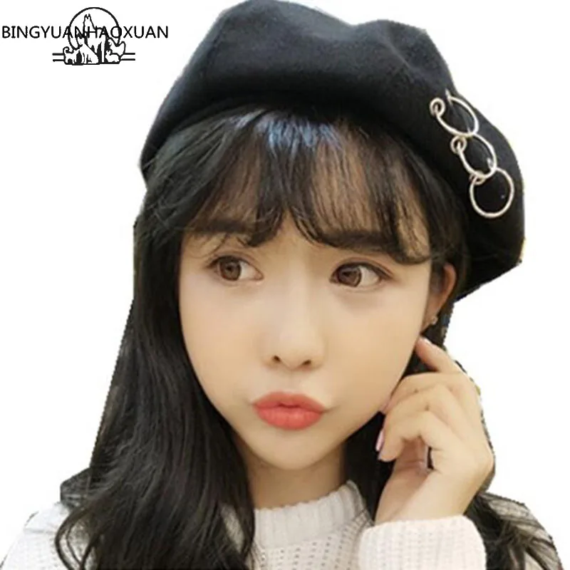 

Vintage Style New Painter Hat Winter Berets Women Elegant Sweet Circle Round 6 Colors