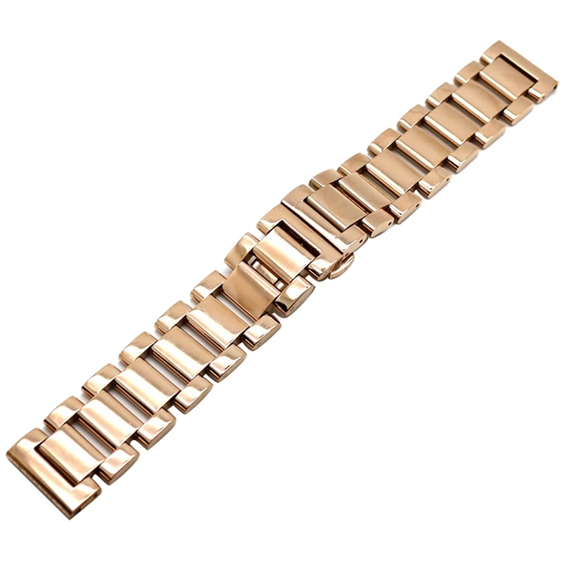 18MM 22MM Rose Golden Stainless Steel Mens Luxury Watches Men