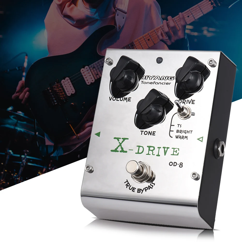 Педаль для гитары BIYANG OD 8 трехрежимная с 2 сменными чипами|guitar effect pedal|effect pedaleffect