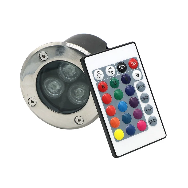 

IP67 RGB red stainless steel lamps underground lighting outdoor led 3w step 12v deck lights spot inground floor garden recessed