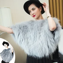 Новинка натуральный белый енота Мех животных пальто, реальная енота Мех животных Пончо be1523 EMS