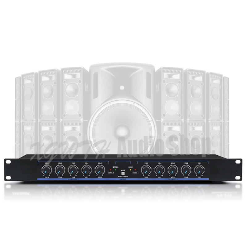 Audio Signal Distributor Two Into Ten Gold-plated