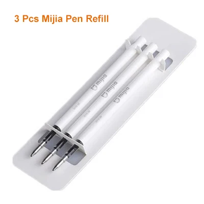 Xiaomi Mijia Sign Pens 9,5 мм ручки для подписи PREMEC гладкие швейцарские Refill MiKuni японские чернила добавить ручки черный/синий Refill - Цвет: 3Pcs Refill Black