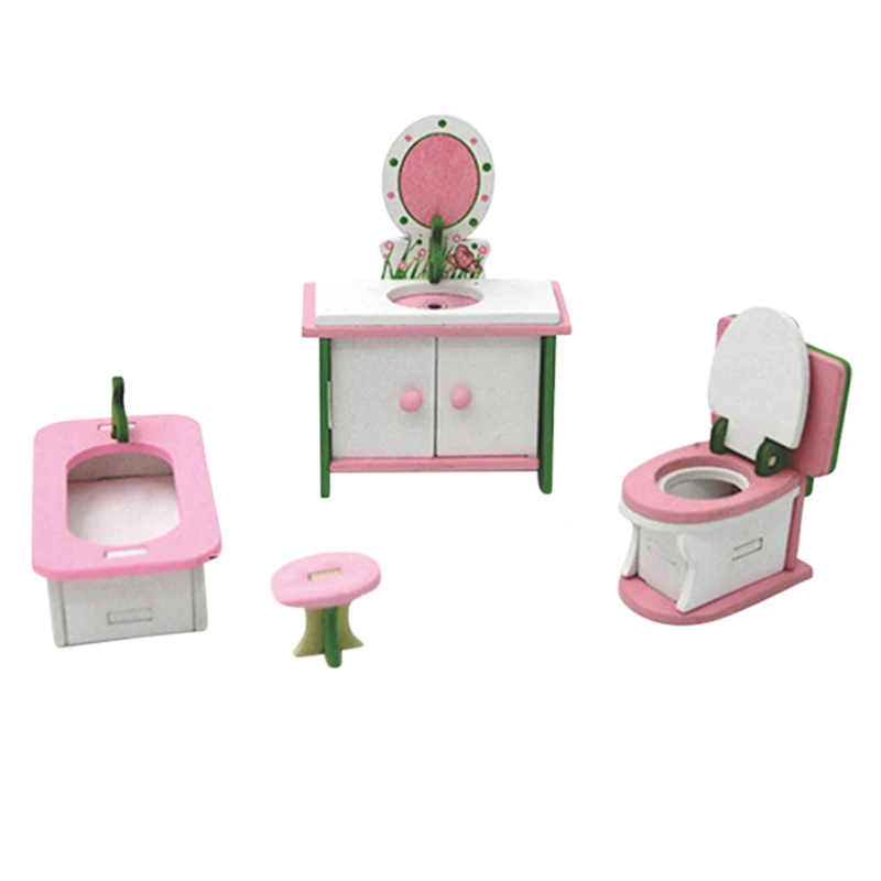 

Baby Play House Kitchen Wooden House Kitchenware Furniture Miniature Accessories Children's Day Gift hot