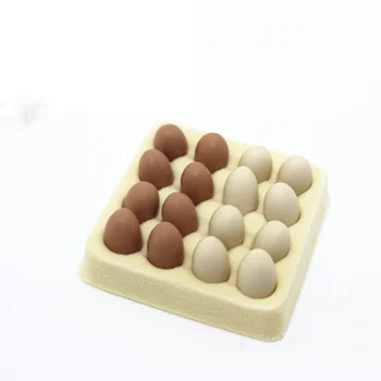 

1 Set Kawaii 1:12 Miniature Accessories Kitchen Food Mini Egg with Egg Trays for Doll House Cooking Game