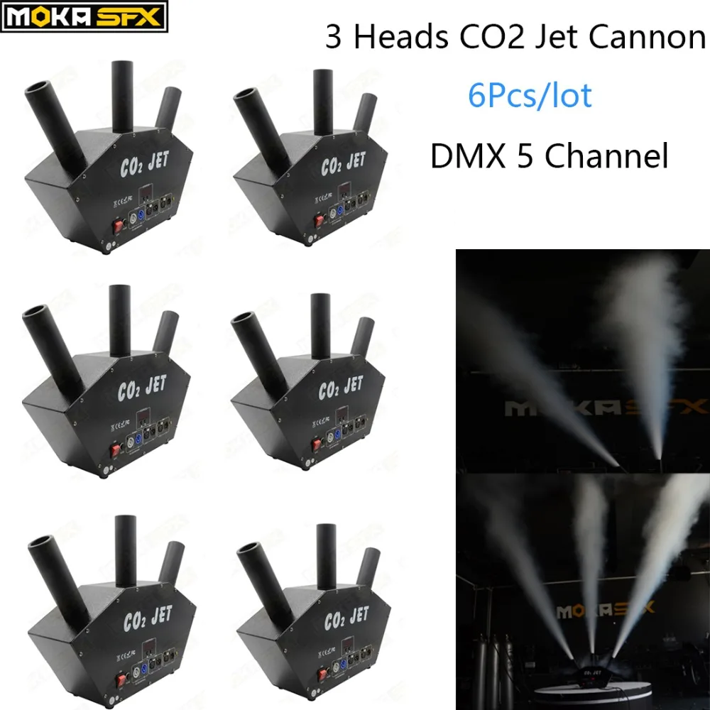 6 шт./лот 3 головки CO2 Jet Cannon DMX контроль 110В/220В Высокое качество Co2 струйная машина для тумана спецэффекты профессиональное украшение 6 шт./лот 3 головки CO2 Jet Cannon DMX контроль 110В/220В Высокое качество Co2 струйная машина для тумана спецэффекты профессиональное украшение