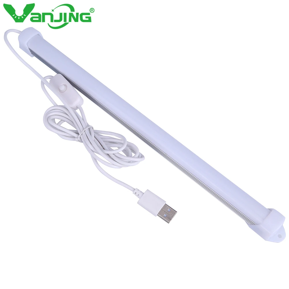 USB LED Rigid Bar Lights DC 5V 33 CM Portable Hard LED Strip Lamp With Switch Night School Reading Book Desk Lighting Bulb