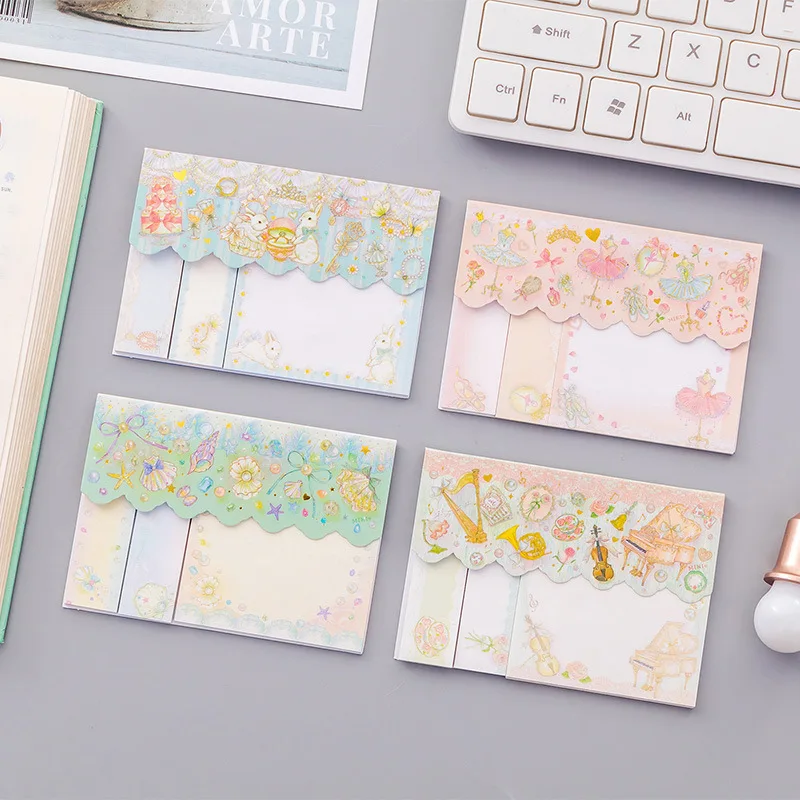 

1PC New Cute Creative Ballet Memo Pad Paper Post Notes Sticky Notes Notepad Stationery Papeleria Office School Supplies