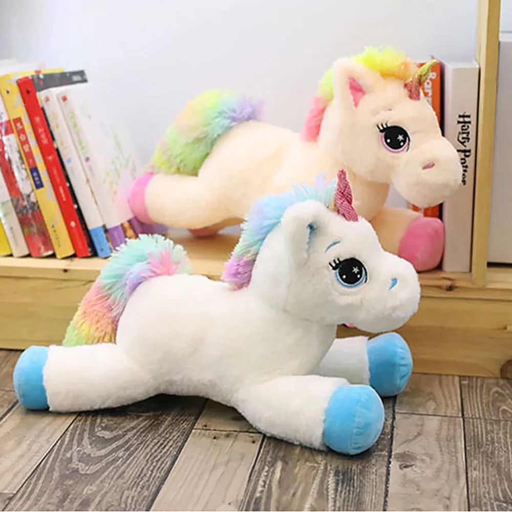 

Kawaii Rainbow Unicorn horse Plush toys soft dolls Stuffed Animals 2 colors birthday gifts for kids present baby Sleeping toy