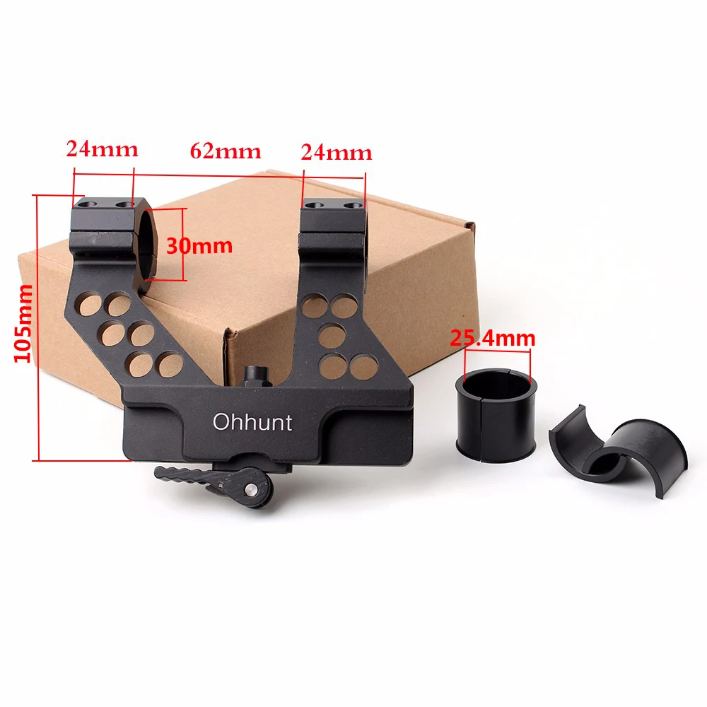 Ohhunt Tactical AK47 AK74 боковая рейка прицела быстрого отсоединения со встроенным 1 дюймов 25,4 мм/30 мм кольца охотничий прицел база