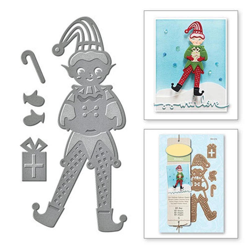 

Christmas Boys Metal Cutting Dies Stencils For Card Making Decorative Embossing Suit Paper Cards DIY Dies Scrapbooking