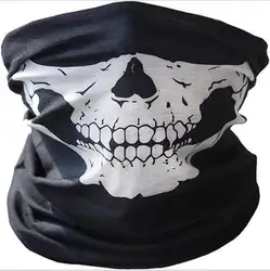 Хэллоуин маска мода череп маски скелет Открытый Мотоцикл Велосипед Multi Функция средства ухода за кожей Шеи Теплые призрак половина уход
