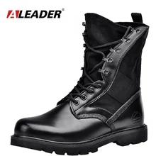 Aleader Impermeable Militar Hombres Botas de Invierno de Los Hombres de La Motocicleta Mitad de la Pantorrilla Martin Botas Zapatos Botas Del Ejército Al Aire Libre de Los Hombres de Moda Casual