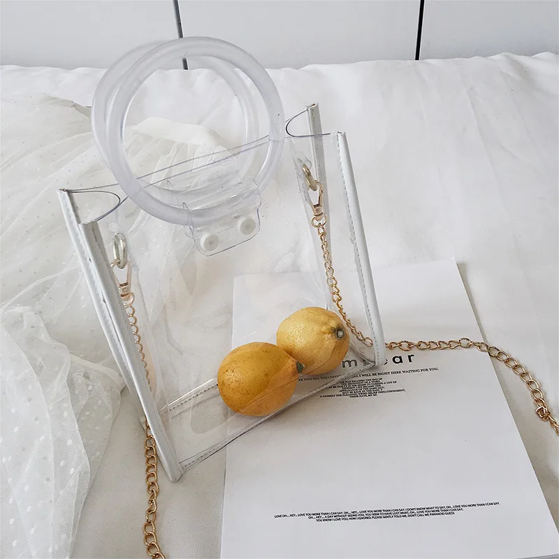 

Summer Beach Bag For Women 2019 Luxury Handbags Women Bags Designer Transparent Jelly Bag Shoulder Bags Sac Main Femme Bolsa D19