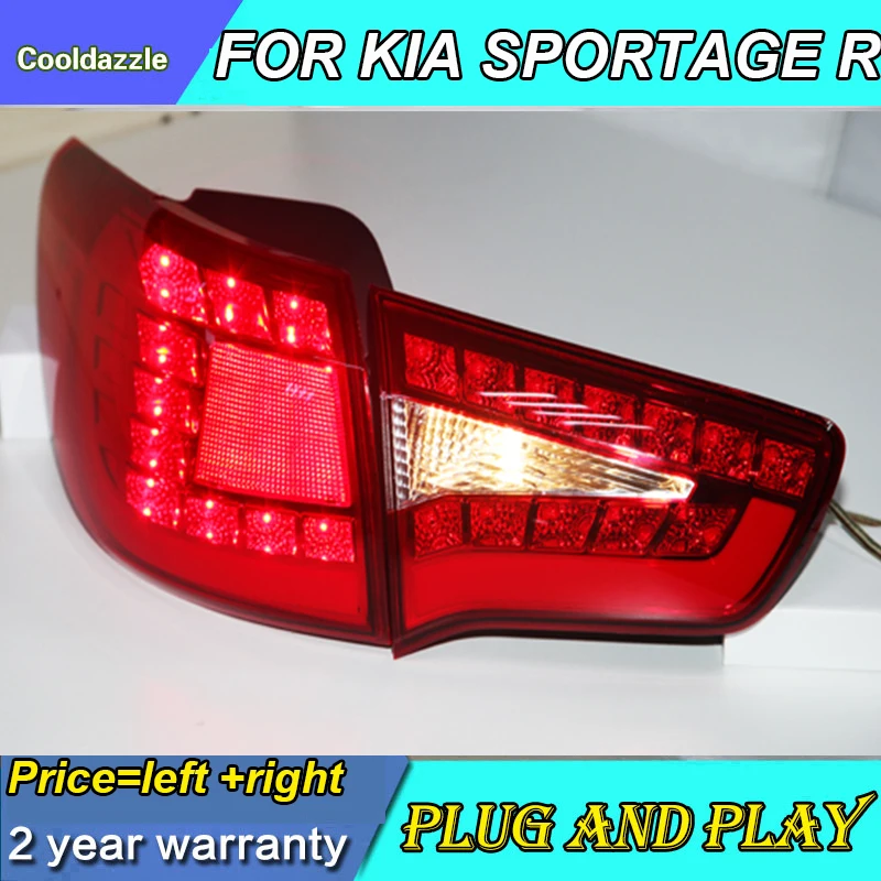 2009 2010 2011 2012 2013 год для KIA Sportage R светодиодный задний задние фары задние фонари Красный цвет поворотный сигнал парковка бег