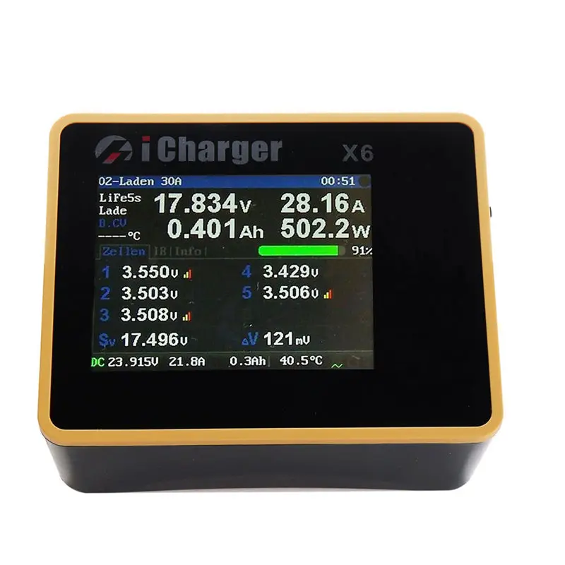 

iCharger X6 800W 30A DC LCD Screen Smart Battery Balance Charger Discharger For RC Models Mutlicopter Lipo Battery Part Accs