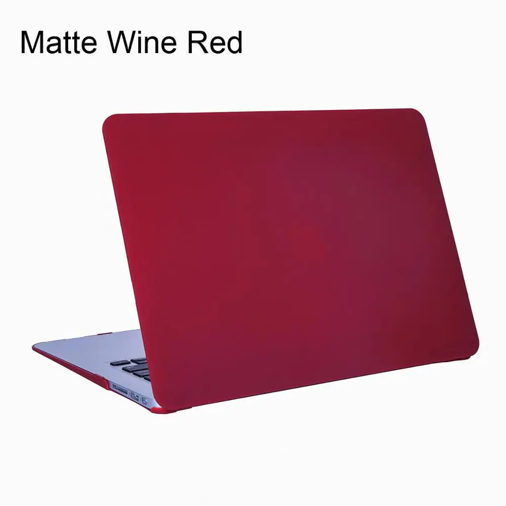 Матовая оболочка чехол для MacBook Air Pro retina 11 12 13 15 дюймов Сумка для ноутбука чехол для coque Mac Book Air 11 13 Чехол - Цвет: Matte Wine Red