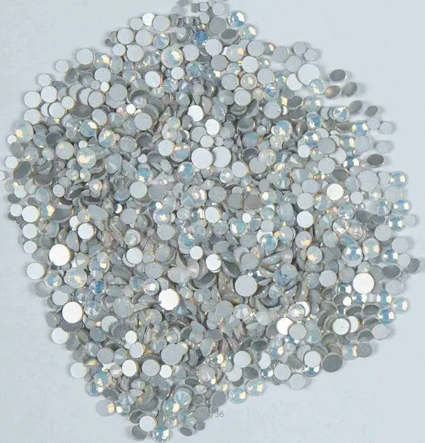 1440 шт./упак. смешанные размеры 40 цветов с плоским основанием, не патч 3D кристалл AB дизайн ногтей украшения из страз блестящие камни - Цвет: White Opal