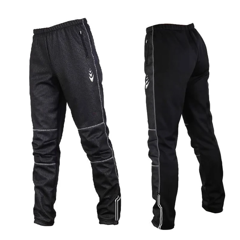 

Cycling Pants Men Fleece Thermal Windproof Cycling Long Pants Male Autumn Winter MTB Road Bike Downhill Riding Trousers Tights