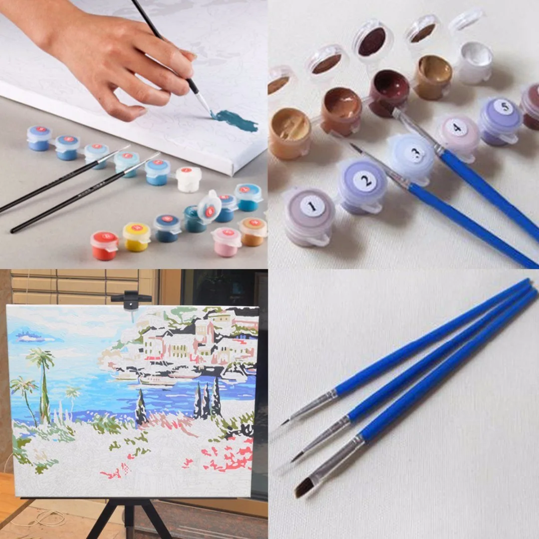 40*50cm Cat Dog Cartoon Paint By Numbers Kit Acrylic Digital Painting On Canvas  DIY  Newest 2018